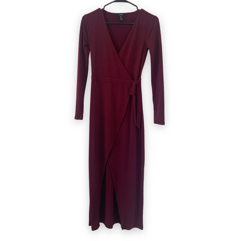 Forever 21 Maroon Wrap Dress